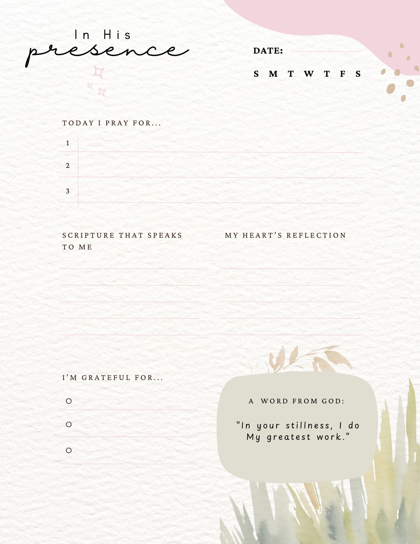 Bloom In Grace: A 30-Day Guided Prayer Journal for Moms (Digital Download)